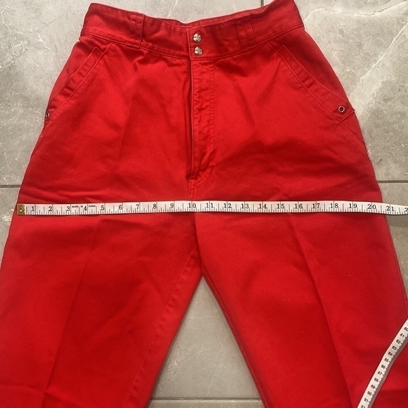 Mom Style High Rise Red Pants - Picture 9 of 9